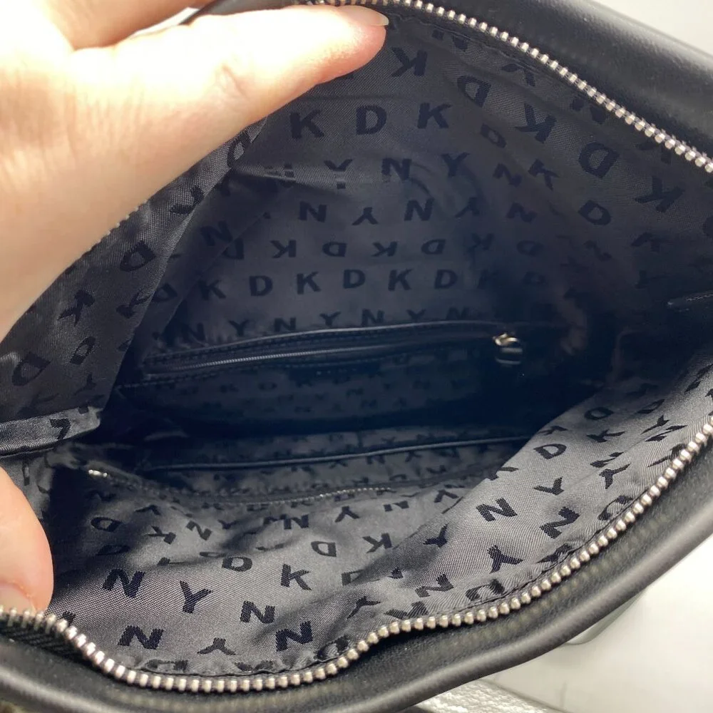 DKNY Tilly vegan leather backpack Logo embossed‎ Black City Career Travel